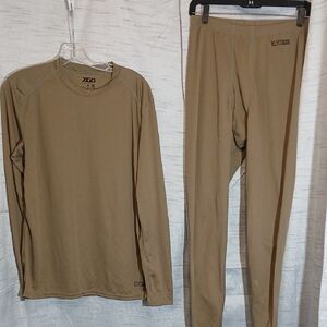 XGO Tan Long Sleeve Shirt and Pants Set Sz M